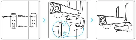 Reolink Duo 2K 4MP Twin Lenses Camera - Mount the Camera to the Wall