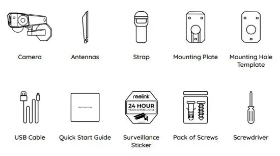 Reolink Duo 2K 4MP Twin Lenses Camera - in the Box