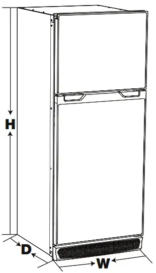 FURRION 12V Built-In Refrigerator - Specifications
