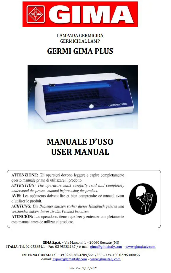 GIMA Lampada Germicida Germicidal Lamp