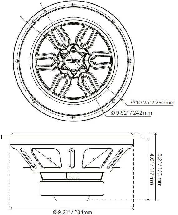 DS18 SLC-MD10.4D 10-Inch Subwoofer with PPI Cone-FIG1