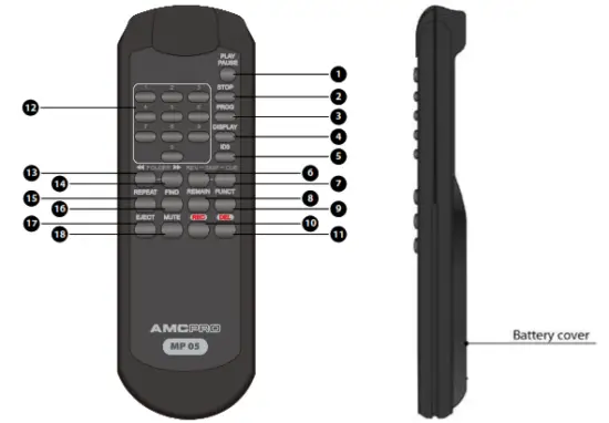 AMC MP 05 Music Player Recorder - IR remote control