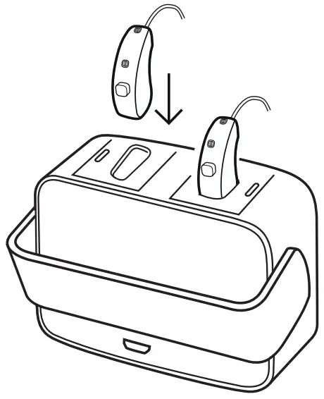 Charging the hearing aid