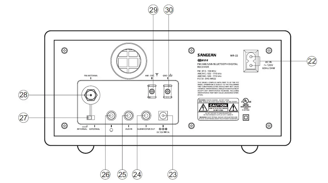 SANGEAN WR-22 Digital AM FM Radio 3