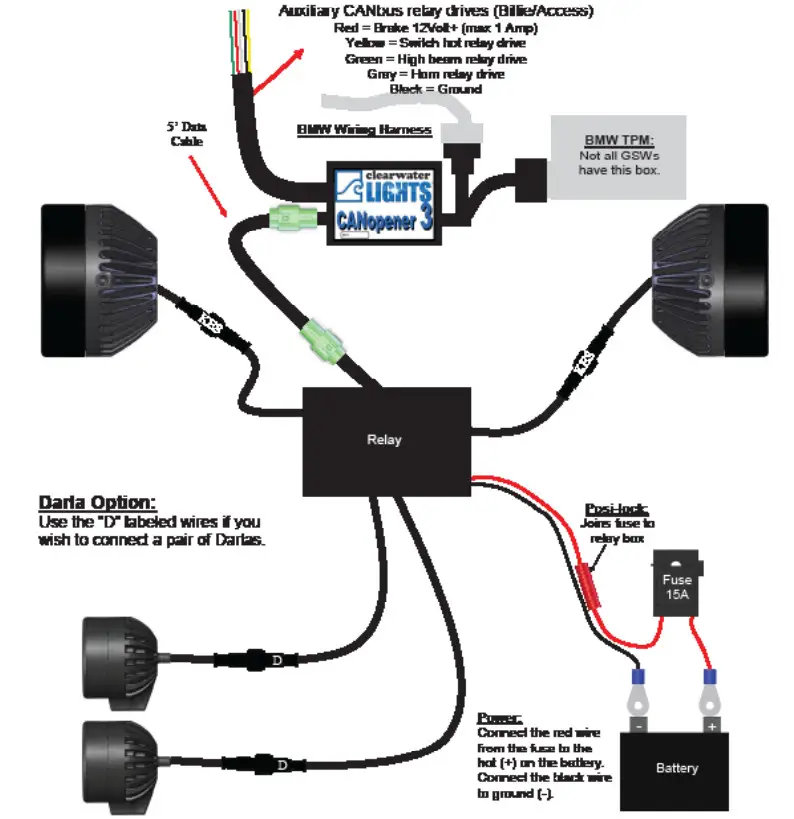 clearwater LIGHTS BMW R1250RTW Krista LED Light Kit - figure 1