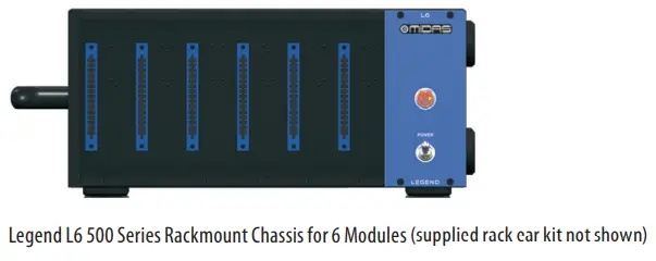 MIDAS 500 Series Microphone Preamplifier Legend L6 500 Series Rackmount Chassis for 6 Modules