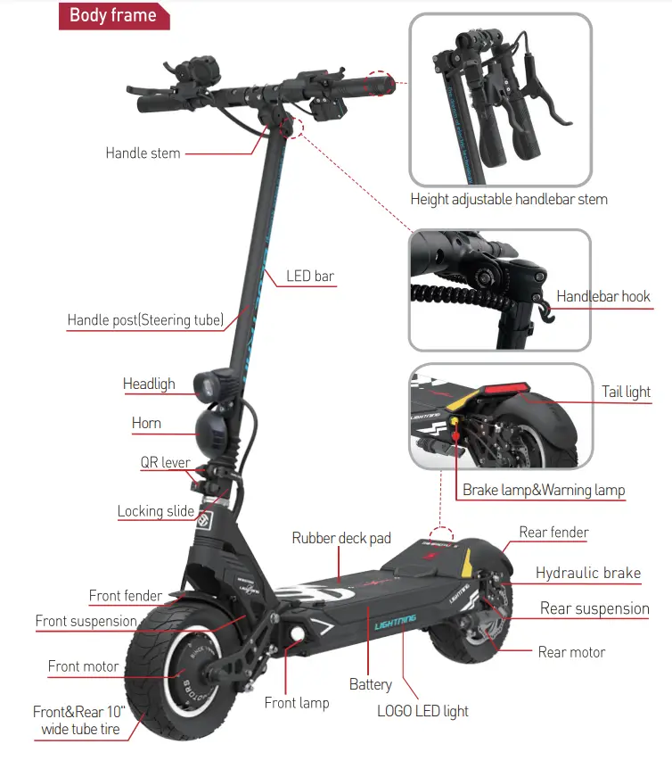 Bluetran-LGMJ1-18650-Lightning-electric-scooter-3