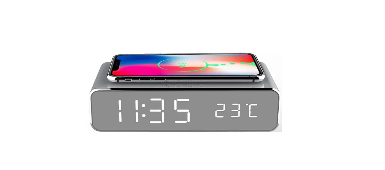 Haiwei Electronics 4-ld6142 Alarm Clock With Qi Charging Pad User Manual Haiwei Electronics 4-ld6142 Alarm Clock With Qi Charging Pad User Manual