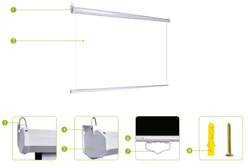 klipxtreme 100in Projection screen -Product overview