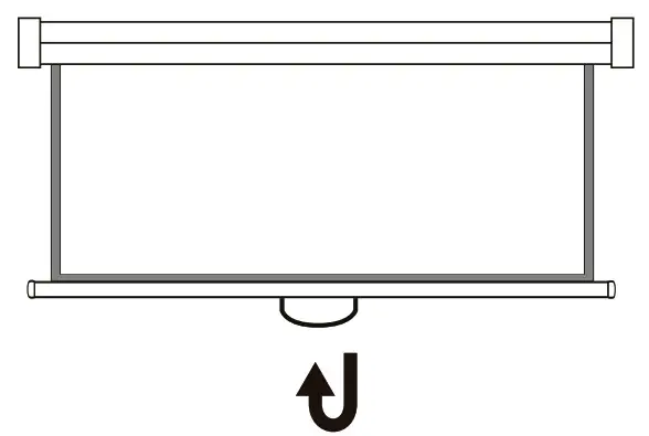 klipxtreme 100in Projection screen -rolling up completely