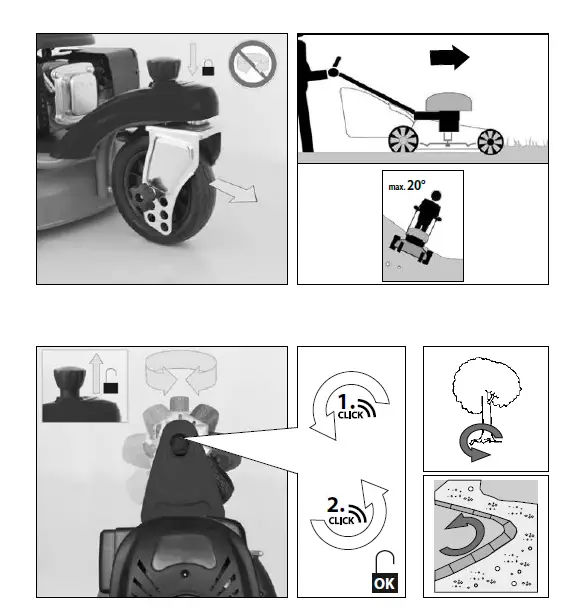 G de TRIKE 465D Big Wheeler Self Propelled Petrol Lawn Mower fig 12