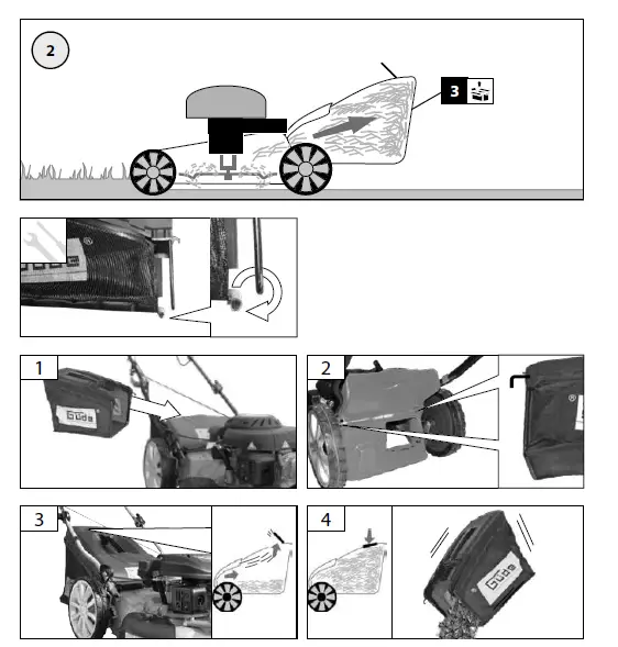 G de TRIKE 465D Big Wheeler Self Propelled Petrol Lawn Mower fig 14