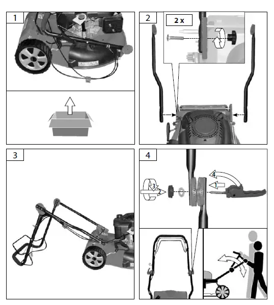 G de TRIKE 465D Big Wheeler Self Propelled Petrol Lawn Mower fig 2