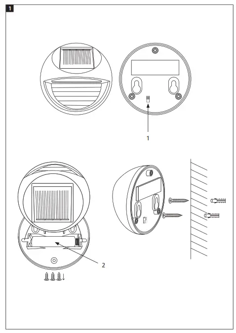 ansult 019708 LED Wall Spotlight Solar Cell - fig