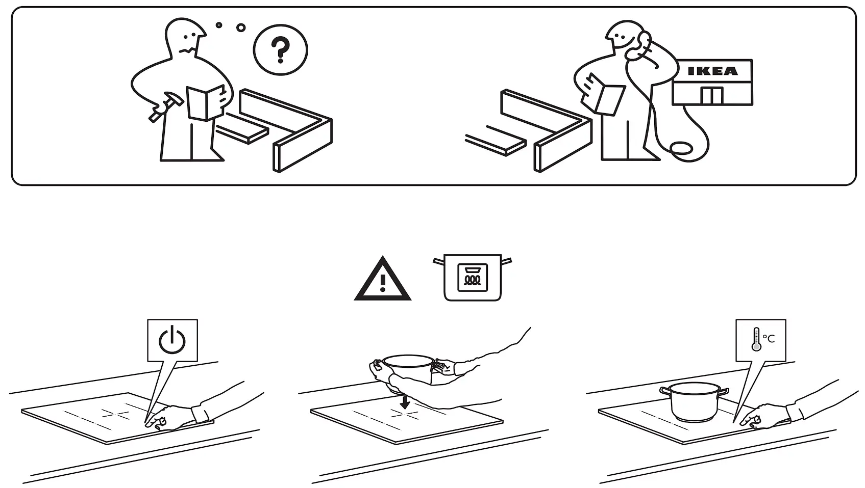 604.678.30 Blixtsnabb 78cm Induction Hob Connection
