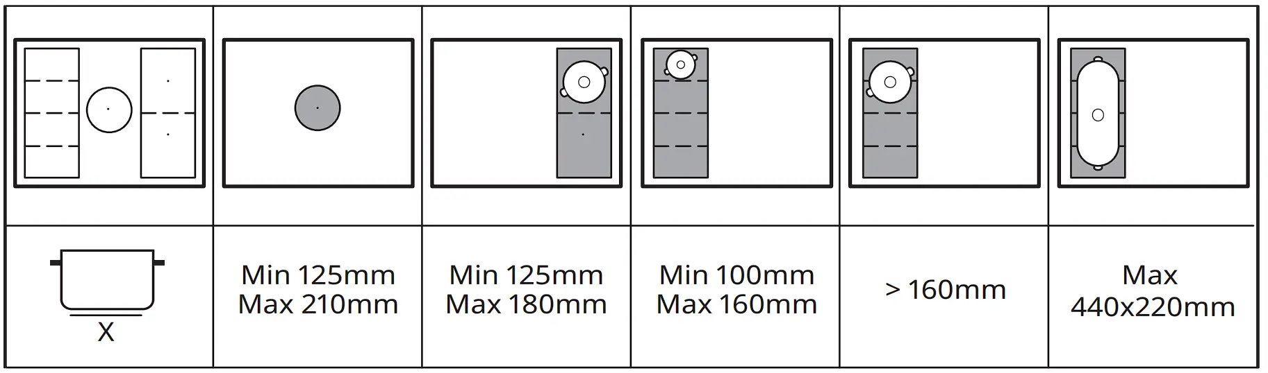 604.678.30 Blixtsnabb 78cm Induction Hob Connection