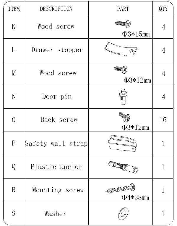 THE HOME DEPOT 824-SIDEBOARD-B Sideboard Buffet Storage Cabinet 20