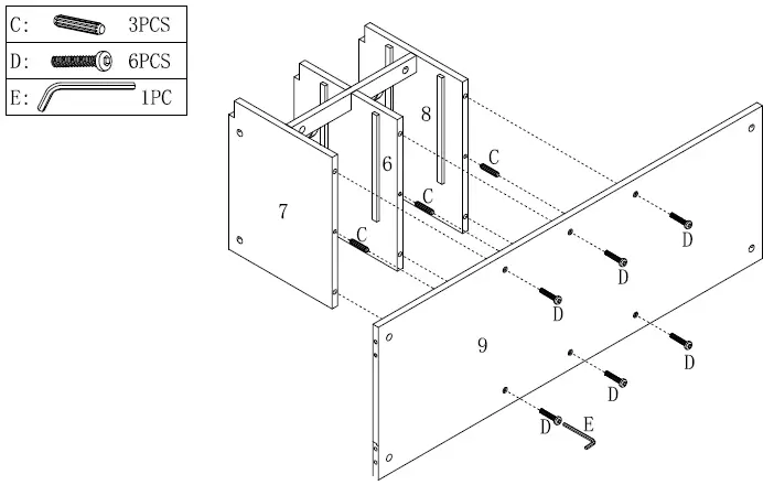 THE HOME DEPOT 824-SIDEBOARD-B Sideboard Buffet Storage Cabinet 25