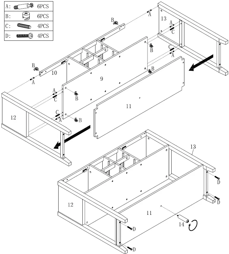 THE HOME DEPOT 824-SIDEBOARD-B Sideboard Buffet Storage Cabinet 26