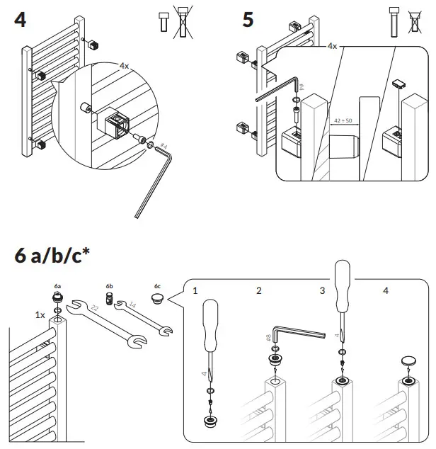 TERMA 2425BTU Angus Radiator 1460 520mm Silver - Fig 2