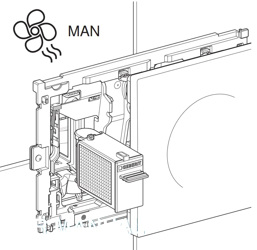 GEBERIT 5756586 DuoFresh Module with Automatic Actuation