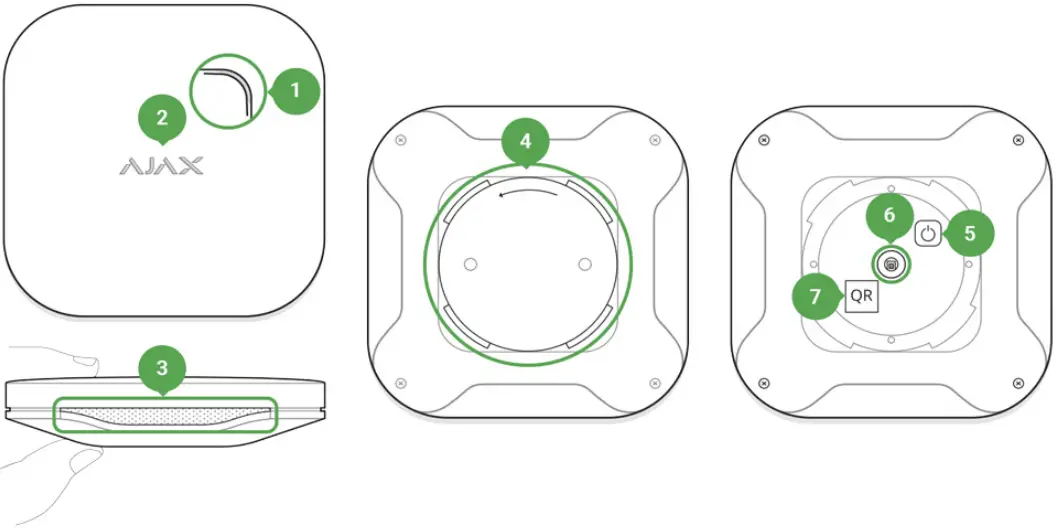 AJAX FireProtect Wireless Indoor Fire Detector - Fig 1