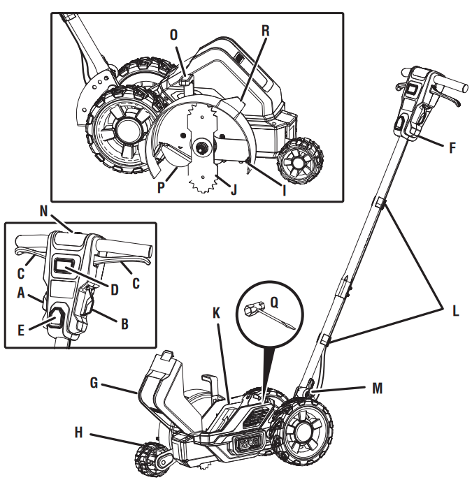 RYOBI RY40706 40 Volt Brushless Edger - fig 1