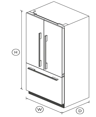 FISHER PAYKEL RS80A1 Integrated French Door Refrigerator Freezer 80cm 1