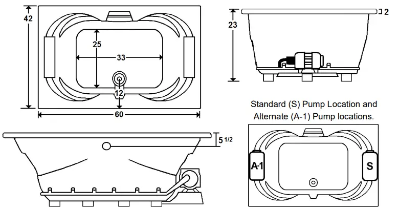 Laurel-Mountain-SENECA-I-60-X-42-Inch-Drop-In-Acrylic-Air-Bath-FIG-1