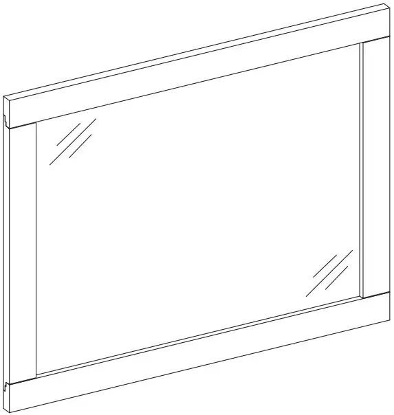 allen roth 1815MR 22 201 22 Inch Mirror - Horizontal Mounting