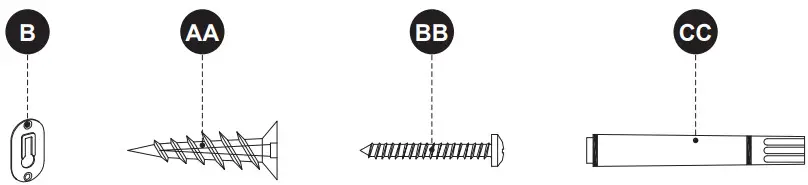 allen roth 1815MR 22 201 22 Inch Mirror - PARTS LIST
