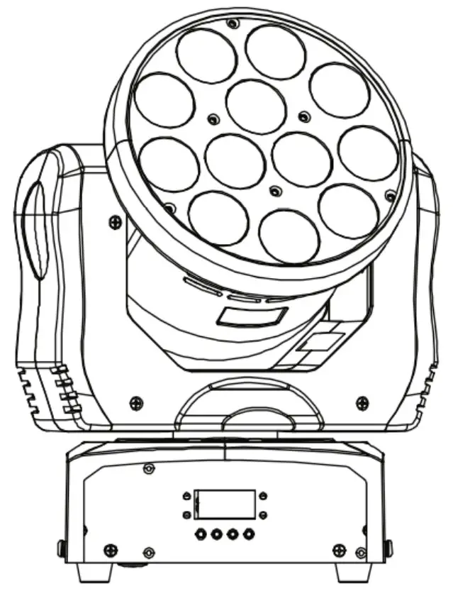 ColorKey creative lighting CKU-5039 Mover Wash HEX 12 RGBAW+UV Moving Head Wash Light