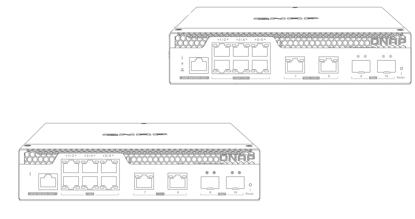 QNAP QSW-M2100R Desktop 2.5G Smart Switch