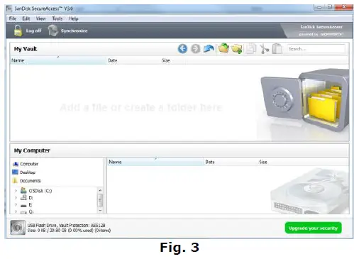 SanDisk extreme portable ssd SecureAccess fig-3