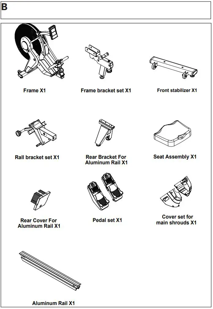 TUNTURI Platinum PRO Upright Bike User Manual - Fig B