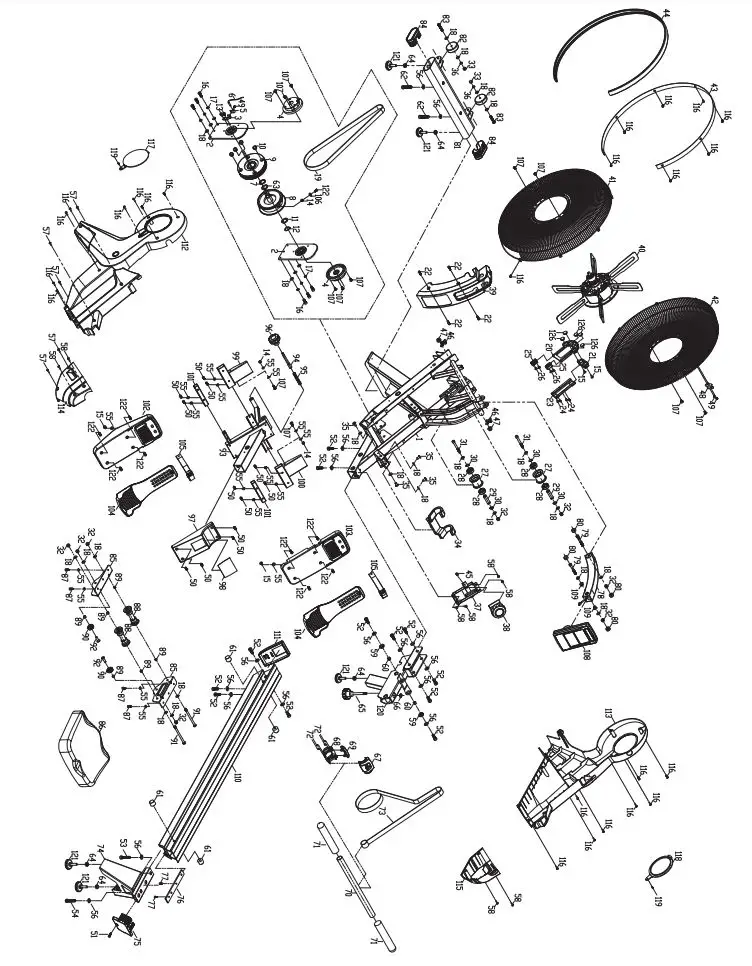 TUNTURI Platinum PRO Upright Bike User Manual - Part List