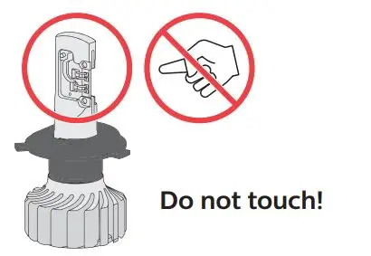 PHILIPS H4-LED Ultinon Pro Headlight Bulbs - Do not touch