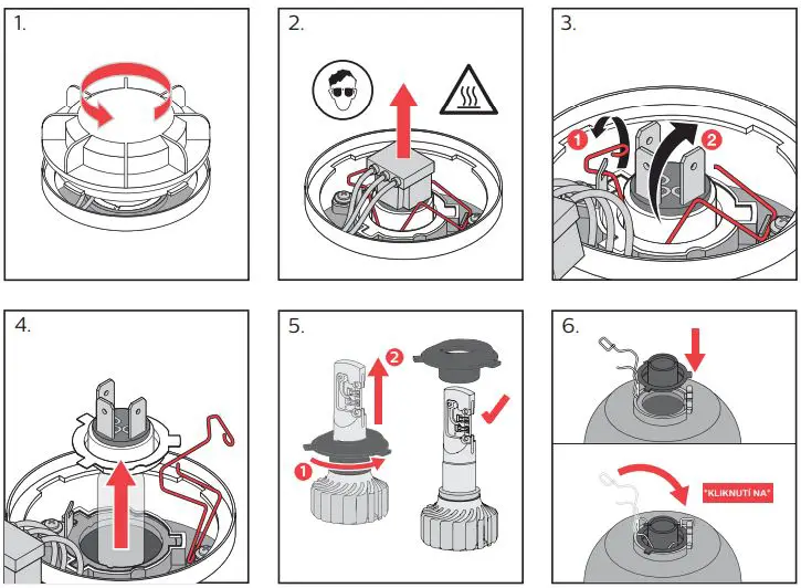 PHILIPS H4-LED Ultinon Pro Headlight Bulbs - How to use