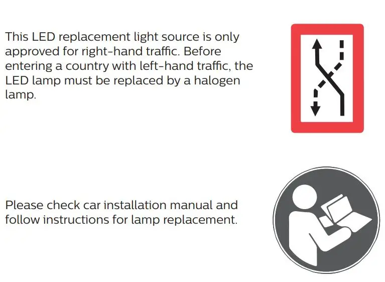 PHILIPS H4-LED Ultinon Pro Headlight Bulbs - Symbol