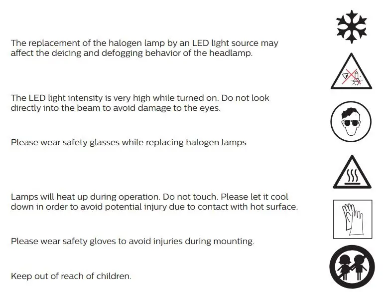 PHILIPS H4-LED Ultinon Pro Headlight Bulbs - Symbol