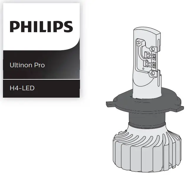 PHILIPS H4-LED Ultinon Pro Headlight Bulbs