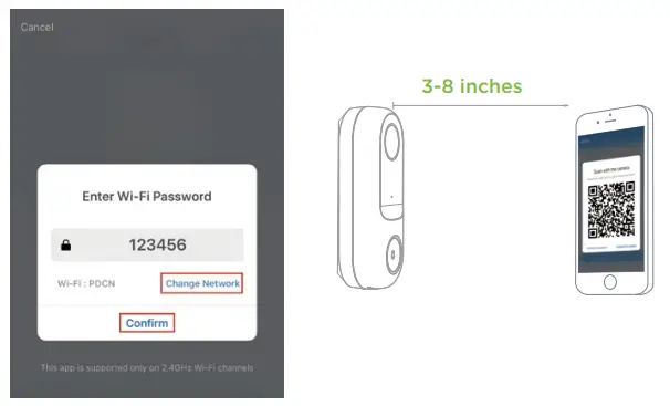 home zone ES06559G Smart Wireless Doorbell Camera -- camera