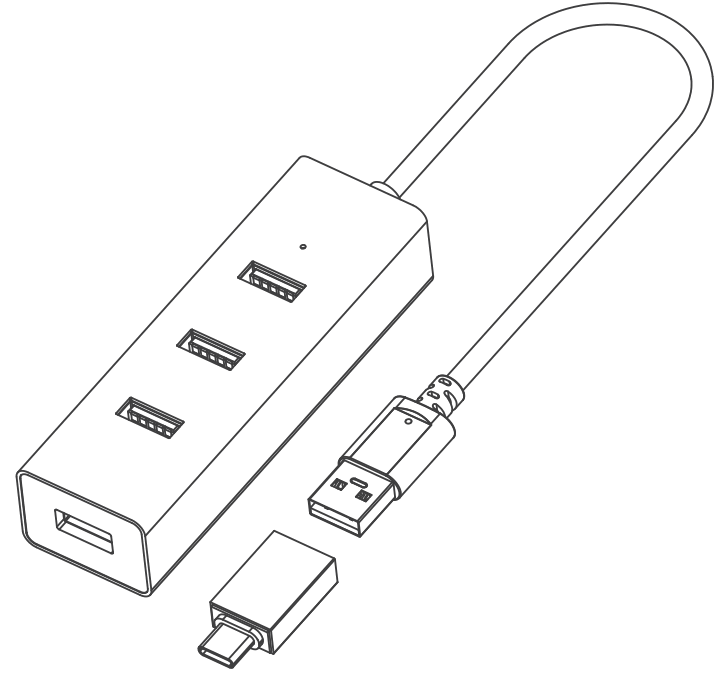 GRAUGEAR G HUB4 AC 4 Port Type A USB 30 Hub