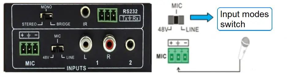 ALFATRON ALF-PA2B Electronic Gmbh Germany - Microphone Input
