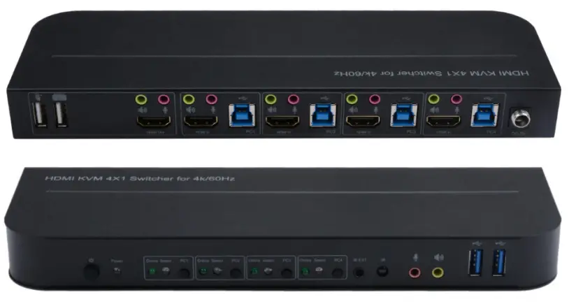 BLACKBIRD 4K HDMI 2.0 4x1 USB 3.0 KVM Switch--