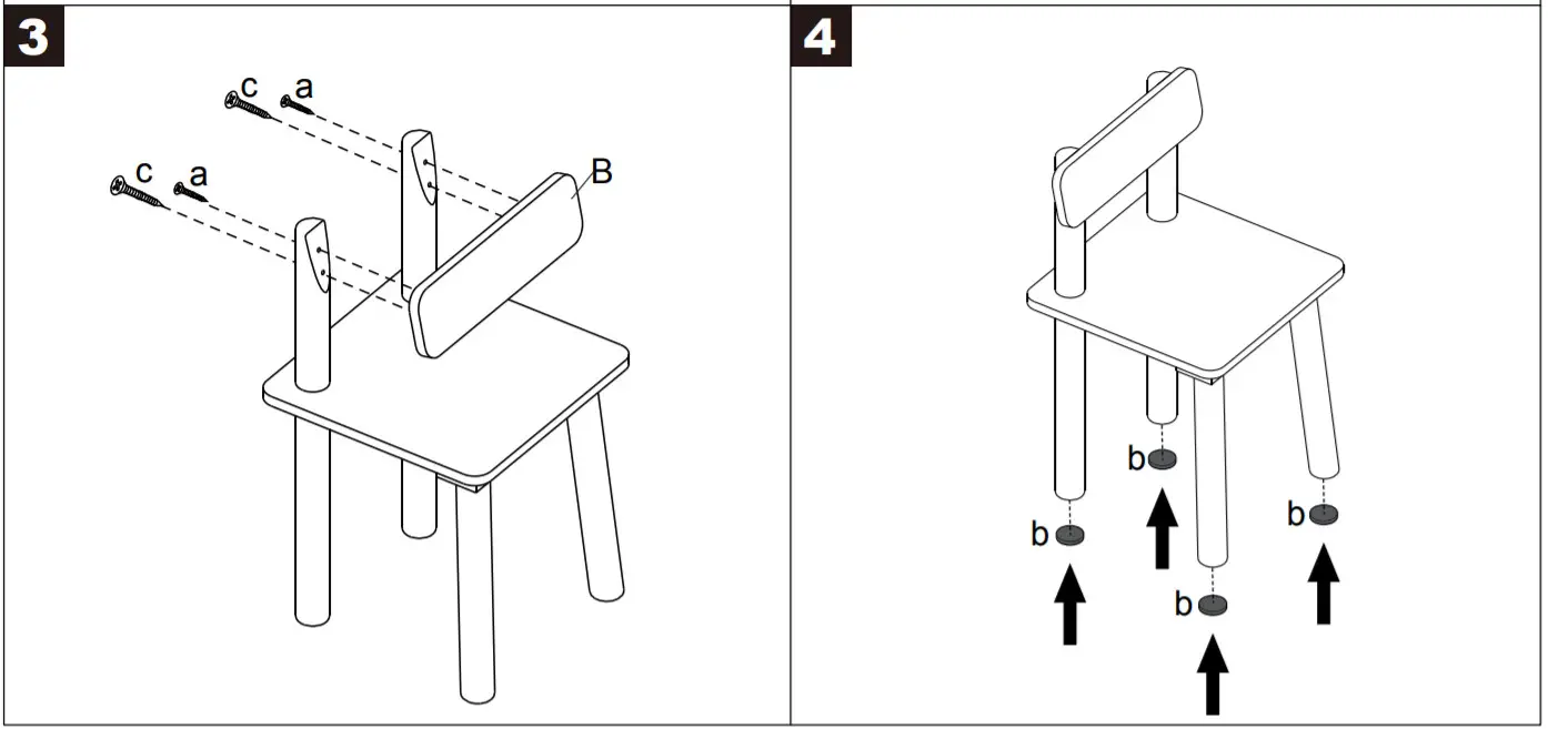 kmart 42974093 Kids white Wooden Chair -3