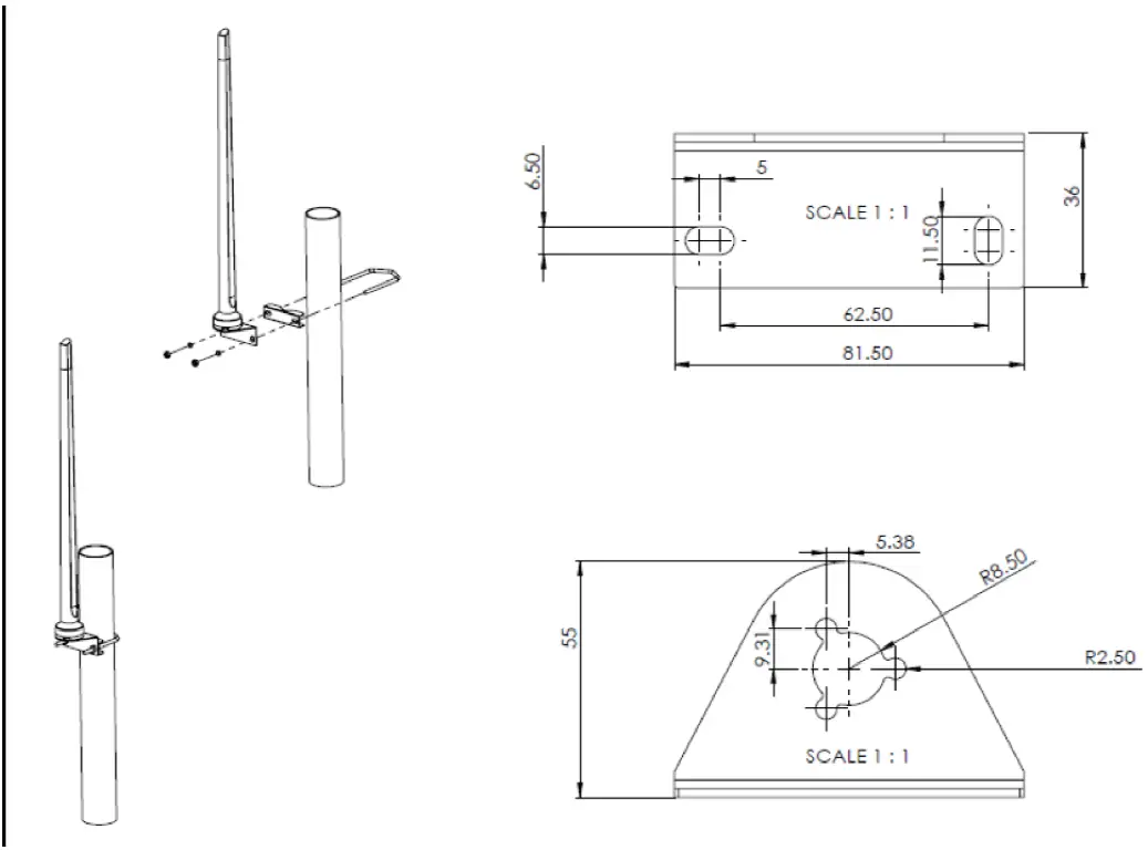 Poynting OMNI-121 Pole Mounting