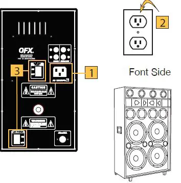 QFX SBX-412401BTS Bluetooth Cabinet Portable Speaker with Disco Lights fig1