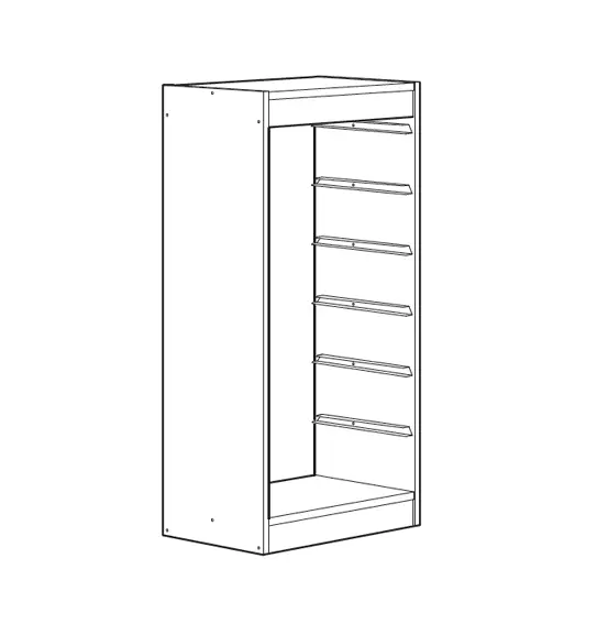 Ikea Trofast 46x30x95 Cm Storage Furnitures Frame Instruction Manual