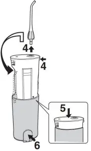 Panasonic EW-DJ40 Rechargeable Oral Irrigator - nozzle